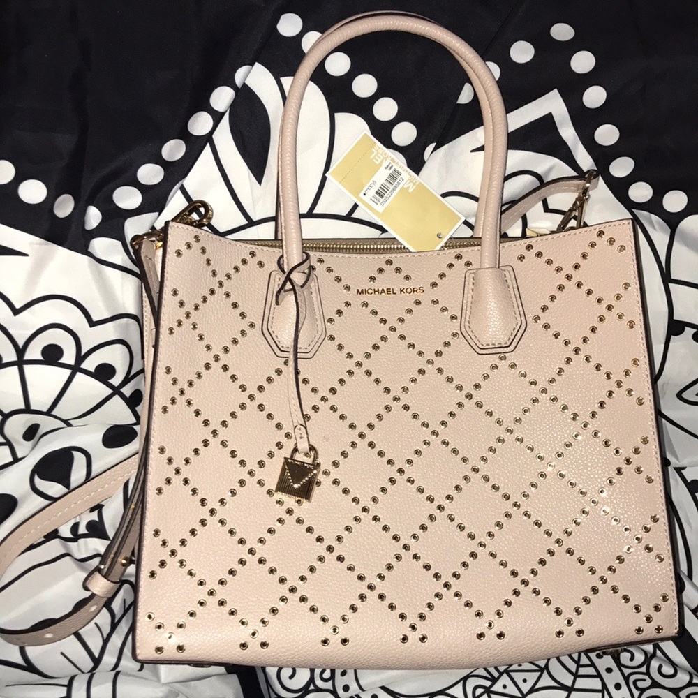 Micheal Kors Mercer tote gold studded BRAND NEW